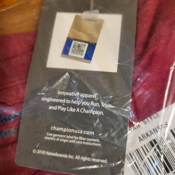 Champion Men's NCAA School Pride Arkansas Short Sleeve T Shirt XL Maroon - Picture 4 of 7